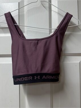 Under armor LG Purple and Black Sports Bra used